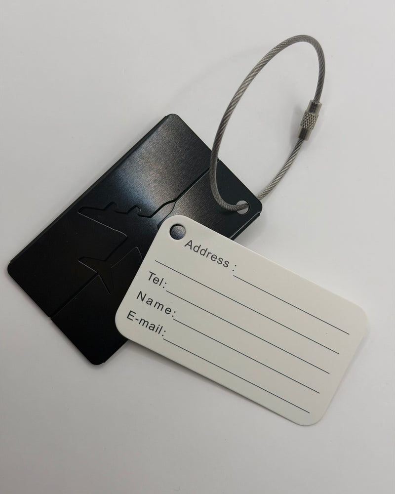 Airplane Metal Luggage Tag