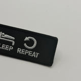 "Eat Fly Sleep Repeat" Flight Tag